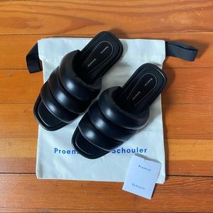 Proenza Schouler Lamb Mule Stuffed Flat Shoes